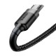 USB кабель Baseus Cafule for Micro 2.4A / 1m Gray-Black CAMKLF-BG1