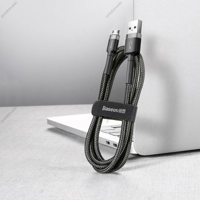 USB кабель Baseus Cafule for Micro 1,5A / 2m Black-grey CAMKLF-CG1