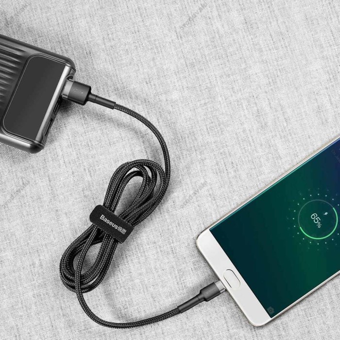 USB кабель Baseus Cafule for Micro 2.4A / 1m Gray-Black CAMKLF-BG1