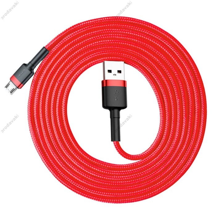 USB кабель Baseus Cafule for Micro 1,5A / 2m Red CAMKLF-C09