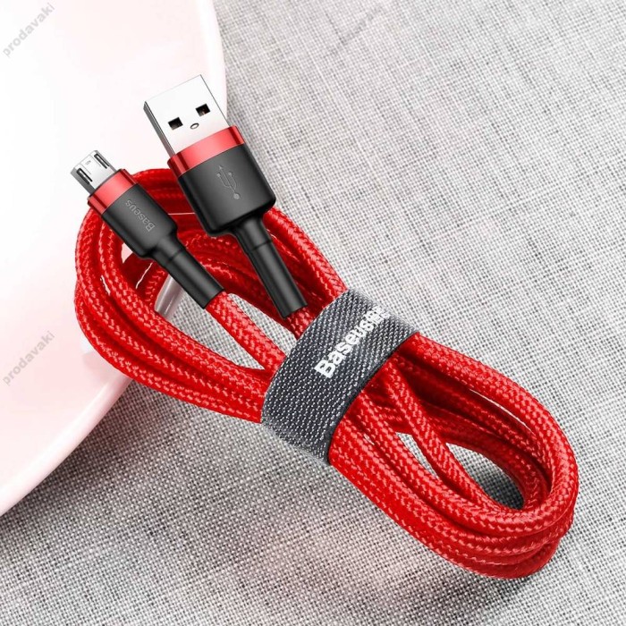 USB кабель Baseus Cafule for Micro 1,5A / 2m Red CAMKLF-C09