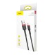 USB кабель Baseus Cafule для Ligtning 2,4A / 0,5m. Black-red CALKLF-A19