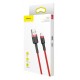 USB кабель Baseus Cafule для Ligtning 2,4A / 0,5m. Red CALKLF-A09