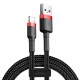 USB кабель Baseus Cafule для Ligtning 2,4A / 0,5m. Black-red CALKLF-A19