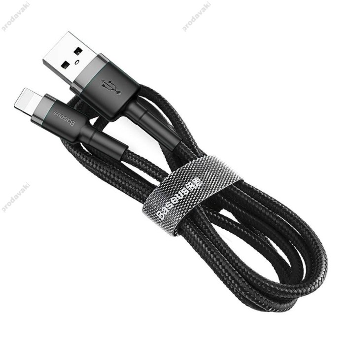 USB-кабель Baseus Cafule для Ligtning 1.5A / 2m Black-grey CALKLF-CG1