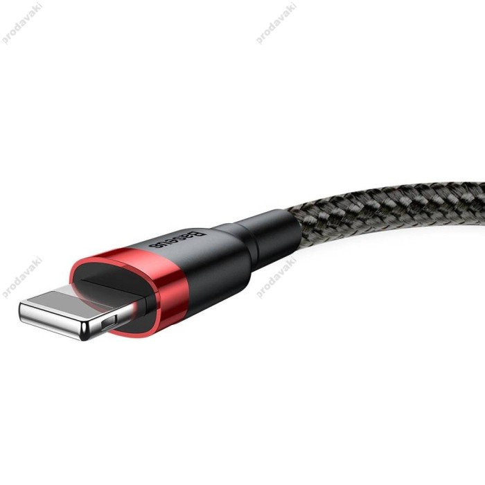 USB кабель Baseus Cafule для Ligtning 2,4A / 0,5m. Black-red CALKLF-A19