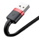 USB кабель Baseus Cafule для Ligtning 2,4A / 0,5m. Black-red CALKLF-A19