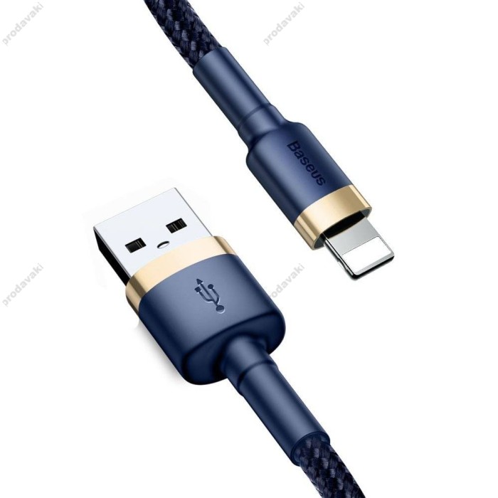 USB кабель Baseus Cafule для Ligtning 1.5A / 2m. Blue-gold CALKLF-CV3