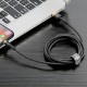 USB кабель Baseus Cafule для Ligthning 2A / 3m Black-gold CALKLF-RV1
