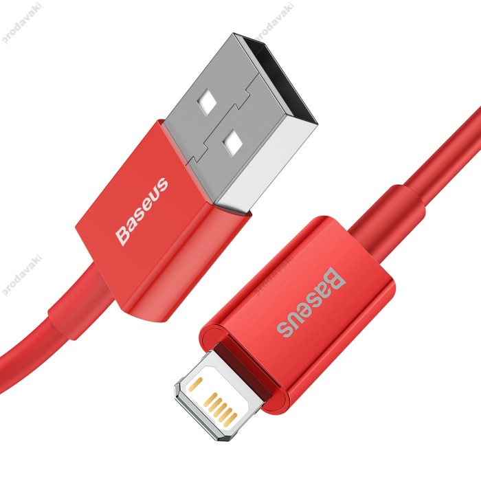 USB кабель Baseus Superior Series Fast Charging Data Cable USB to Lightning 2.4A 2m Red CALYS-C09
