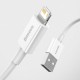 USB кабель Baseus Superior Series Fast Charging Data Cable USB to Lightning 2.4A 1m White CALYS-A02