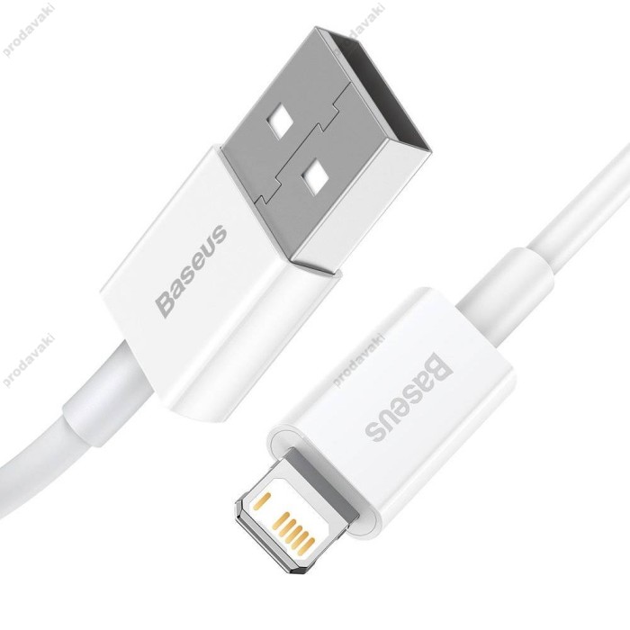 USB кабель Baseus Superior Series Fast Charging Data Cable USB to Lightning 2.4A 1m White CALYS-A02