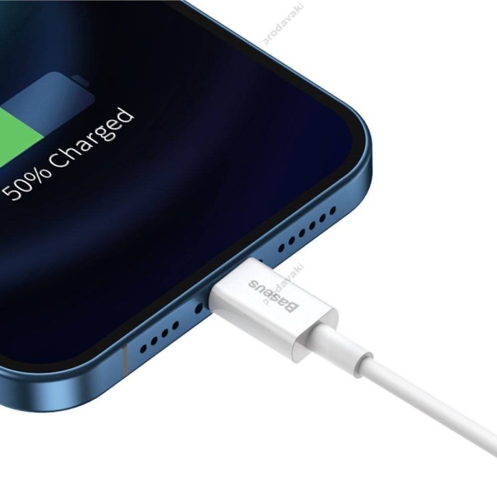 USB кабель Baseus Superior Series Fast Charging Data Cable USB to Lightning 2.4A 1m White CALYS-A02