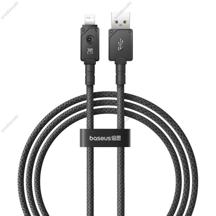 USB кабель Baseus Unbreakable Series Fast Charging USB to Lightning 2.4A 2m Black P10355802111-01