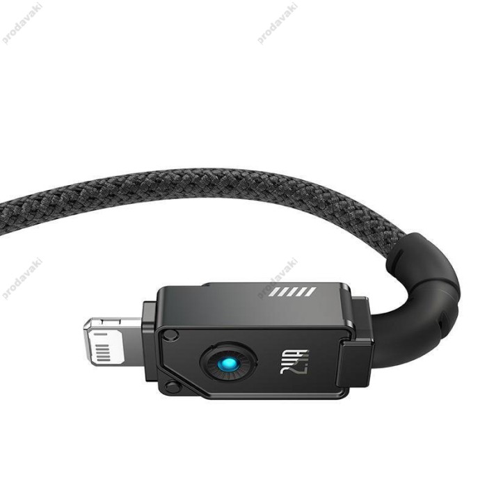 USB кабель Baseus Unbreakable Series Fast Charging USB to Lightning 2.4A 2m Black P10355802111-01