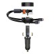 Автомобільний зарядний пристрій Baseus Enjoyment Retractable 2in1 Car Charger C+C 33W Black C00035500111-00
