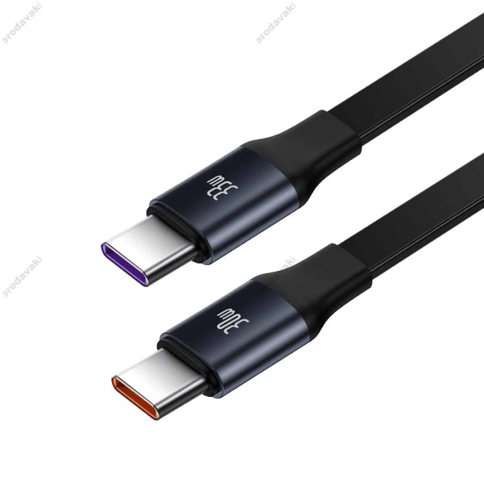 Автомобільний зарядний пристрій Baseus Enjoyment Retractable 2in1 Car Charger C+C 33W Black C00035500111-00