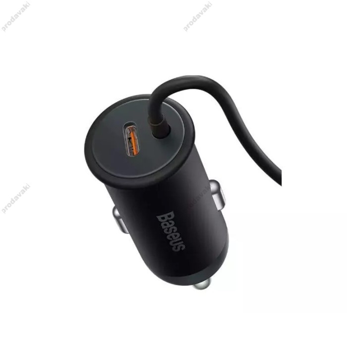 Автомобільний тримач із бездротовою зарядкою Baseus CW01 Magnetic Wireless 15W (+АЗУ Type-c 25W) Black C40141000111-00