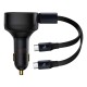 Автомобільний зарядний пристрій Baseus Enjoyment Retractable 2in1 Car Charger C+C 33W Black C00035500111-00