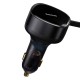 Автомобільний зарядний пристрій Baseus Enjoyment Retractable 2in1 Car Charger C+C 33W Black C00035500111-00