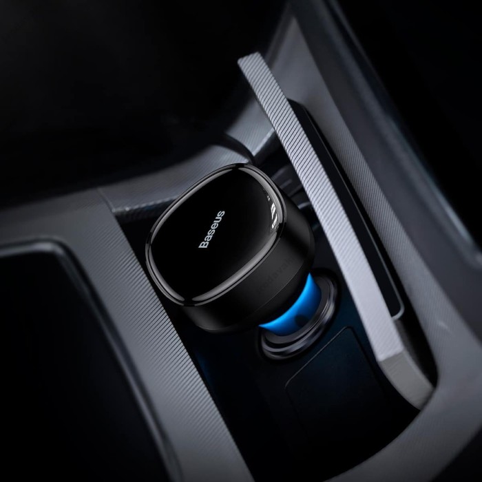 Автомобільний зарядний пристрій Baseus Enjoyment Retractable 2in1 Car Charger C+C 33W Black C00035500111-00
