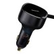 Автомобільний зарядний пристрій Baseus Enjoyment Retractable 2in1 Car Charger C + L 30W Black CGTX000001