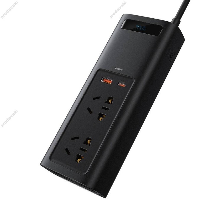 Автомобільний інвертор Baseus IGBT In-car Inverter 150W (220V CN/EU) Black CRNBQ-A01