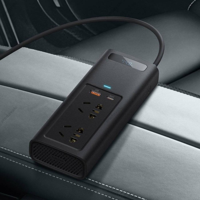 Автомобільний інвертор Baseus IGBT In-car Inverter 150W (220V CN/EU) Black CRNBQ-A01