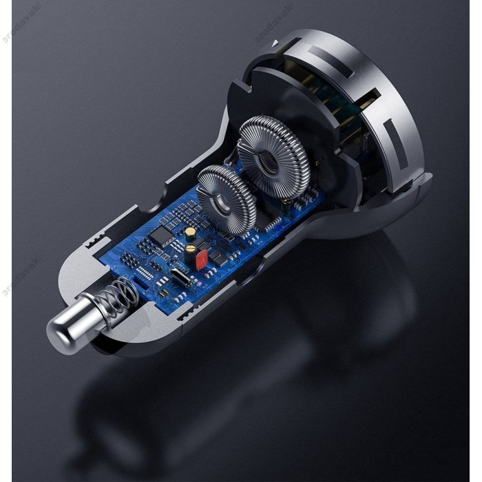 Автомобільний зарядний пристрій Baseus Digital Display Dual USB 24W Black CCBX-0G