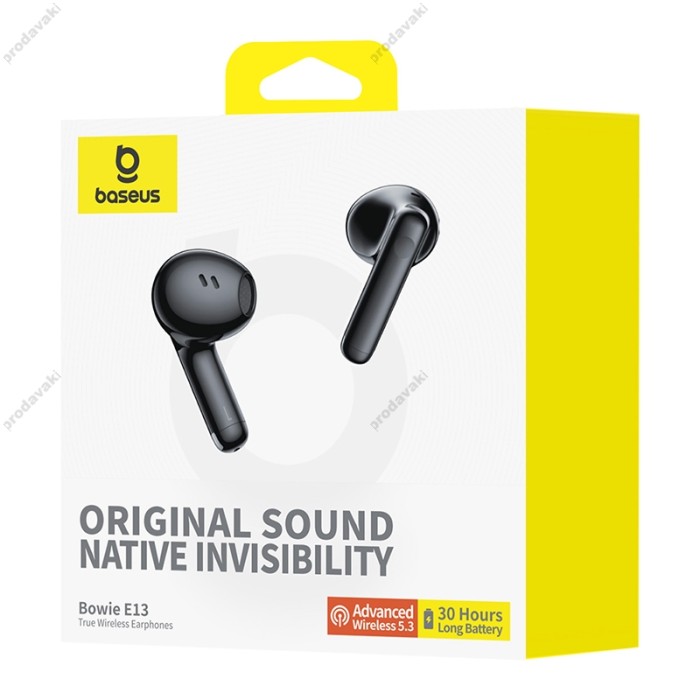 Бездротові Bluetooth навушники Baseus Bowie E13 True Wireless Earphones BT 5.3 Black A00059701127-Z1