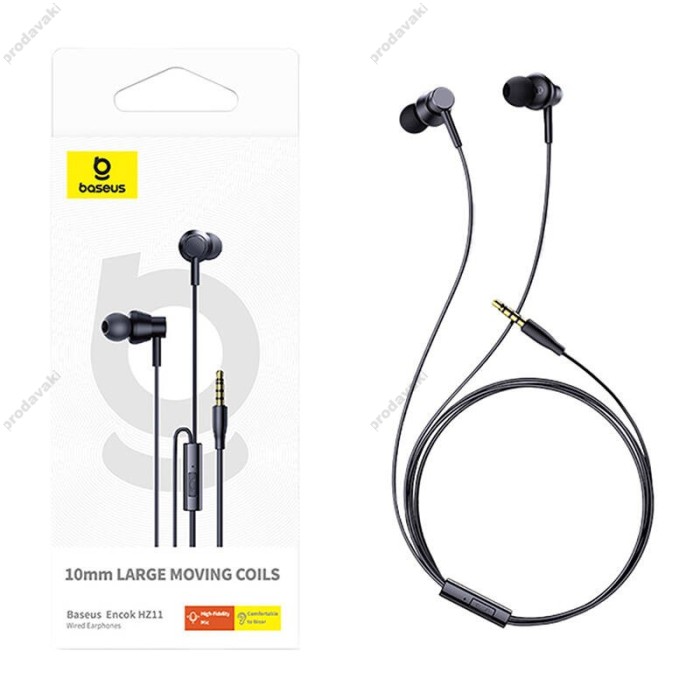 Дротові навушники BASEUS Encok HZ11 Wired Earphones Black A00164200113-Z1