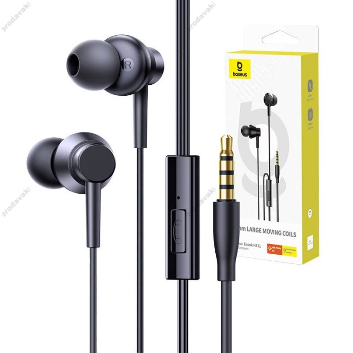 Дротові навушники BASEUS Encok HZ11 Wired Earphones Black A00164200113-Z1
