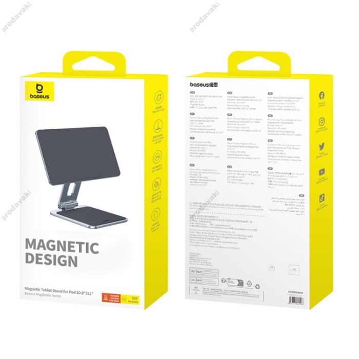 Підставка для планшета Baseus MagStable Series Magnetic Stand for Pad 10.9" / 11" Grey B10460300811-00