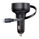 Автомобільний зарядний пристрій Baseus Enjoyment Pro Car Charger Type-C Cable 60W Cluster Black C00057802111-01
