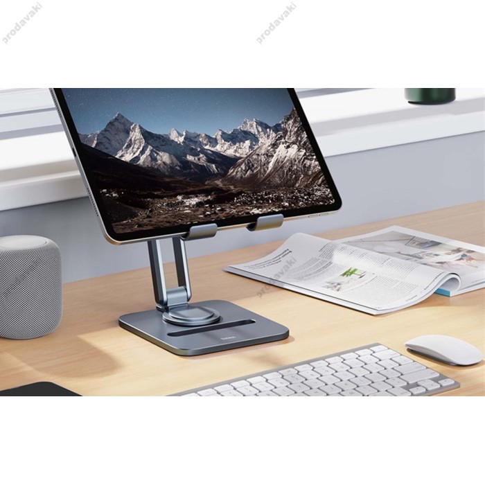 Підставка Baseus Desktop Biaxial Foldable Metal Stand (for Tablets) Grey B10431801811-00