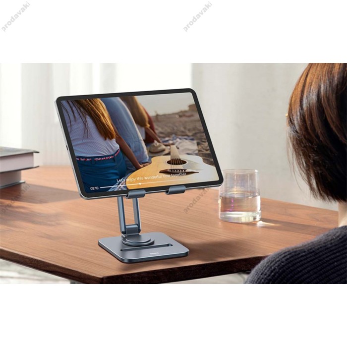 Підставка Baseus Desktop Biaxial Foldable Metal Stand (for Tablets) Grey B10431801811-00