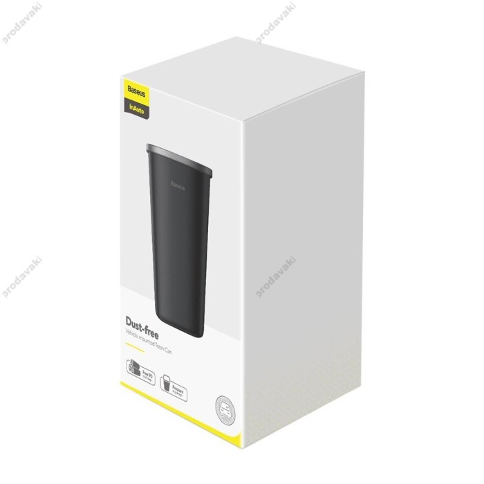 Автомобільний контейнер для сміття Baseus Dust-free Vehicle-mounted Trash Can Black CRLJT-A01