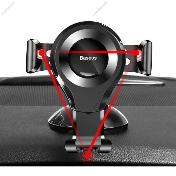 Автомобільний тримач Baseus Osculum Type Gravity Car Mount Black-silver SUYL-XP0S