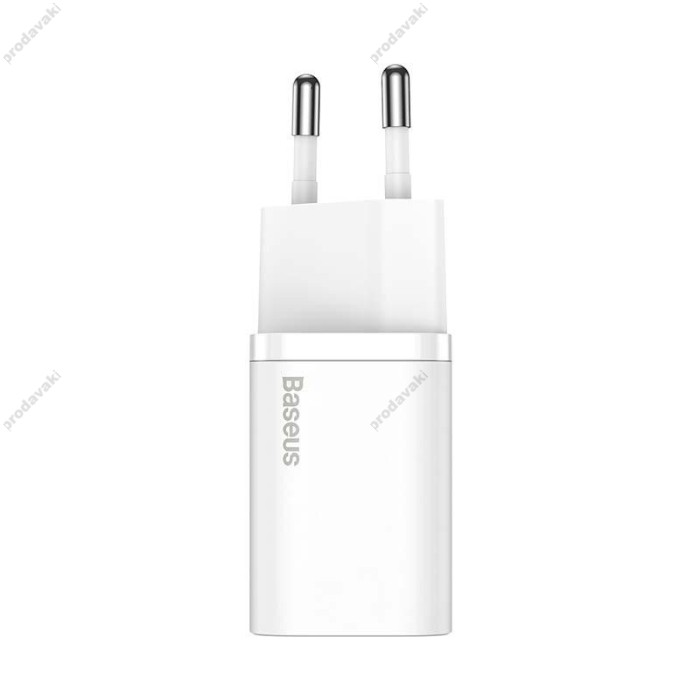 Мережевий зарядний пристрій Baseus Super Si Quick Charger Cable Type-C to Type-C 25W White TZCCSUP-L02