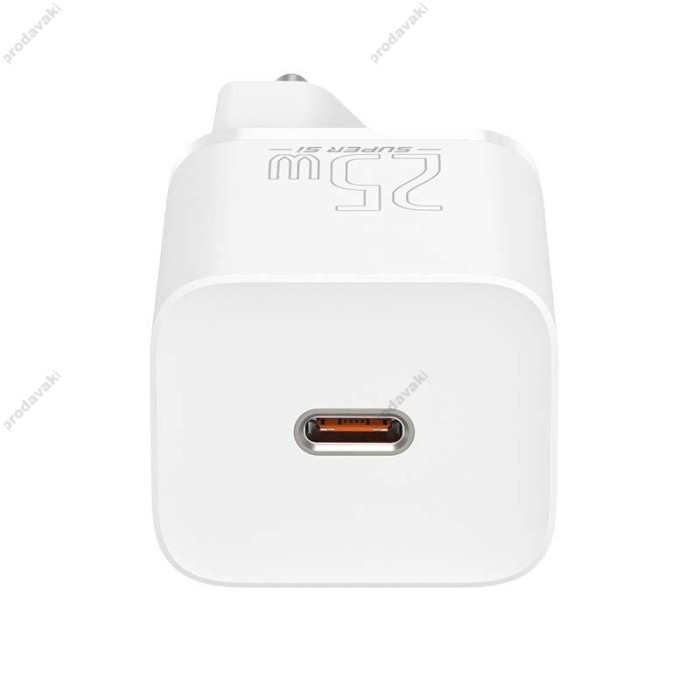 Мережевий зарядний пристрій Baseus Super Si Quick Charger Cable Type-C to Type-C 25W White TZCCSUP-L02