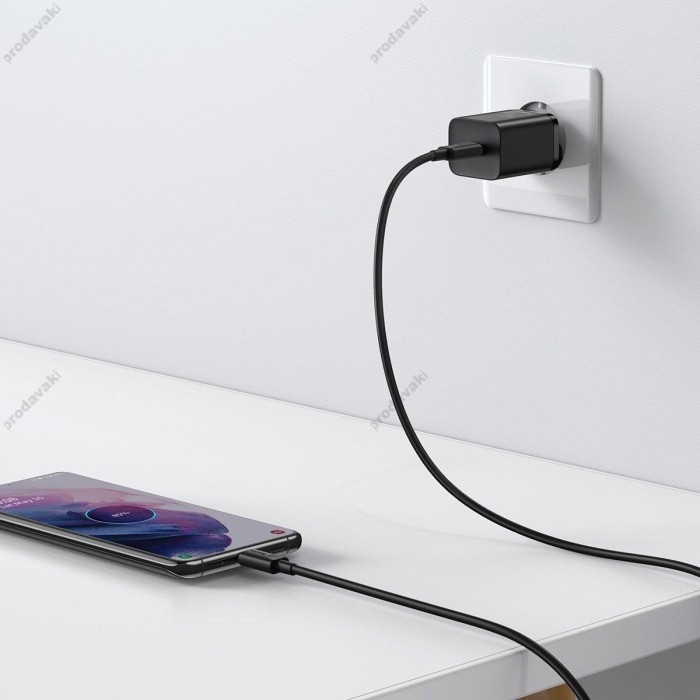 Мережевий зарядний пристрій Baseus Super Si Quick Charger Cable Type-C to Type-C 25W Black TZCCSUP-L01