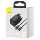 Мережевий зарядний пристрій Baseus Super Si Quick Charger Cable Type-C to Type-C 25W Black TZCCSUP-L01