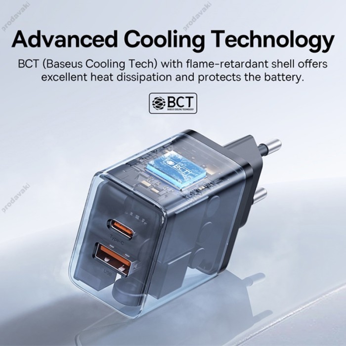 Мережевий зарядний пристрій Baseus Cube Fast Charger C+U 20W EU Cluster White P10111403213-00