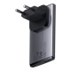 Мережевий зарядний пристрій Baseus GaN5 Pro Ultra-Slim Fast Charger C+U Type-C cable 65W Grey CCGP150113