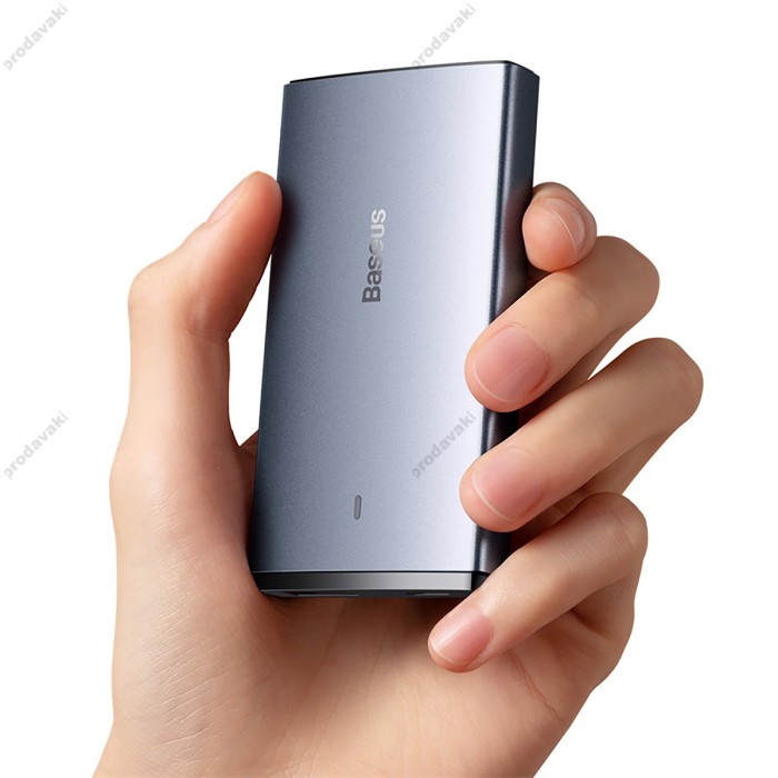 Мережевий зарядний пристрій Baseus GaN5 Pro Ultra-Slim Fast Charger C+U Type-C cable 65W Grey CCGP150113
