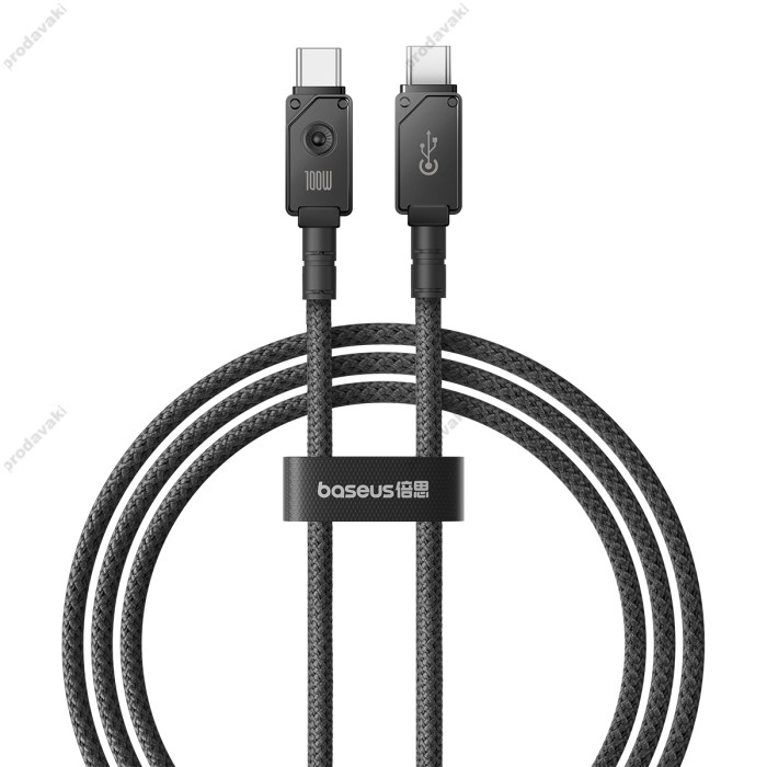 Кабель Baseus Unbreakable Series Fast Charging Type-C to Type-C 100W 5A 1m Black P10355800111-00