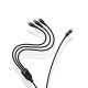 USB / PD кабель Baseus Flash Series Ⅱ Two-for-three U+C to M+L+C 100W 1.2m Black CASS030101