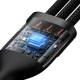 PD кабель Baseus Flash Series Ⅱ One-for-three USB to M+L+C 100W 1.2m Black CASS030001