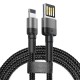 Usb кабель Baseus Cafule Special Edition for Lightning 1,5A / 2m. Grey+Black CALKLF-HG1