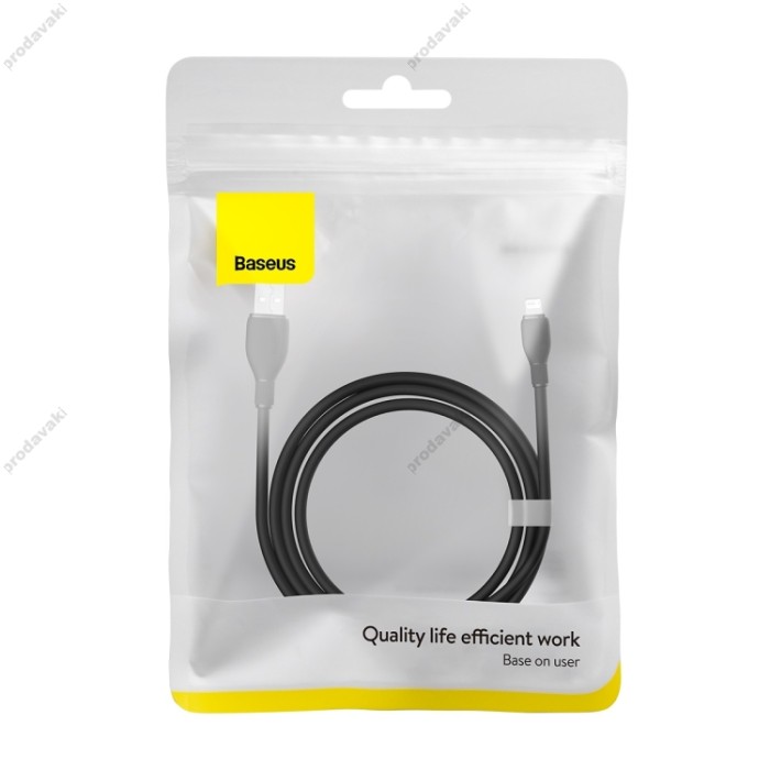 Кабель USB Baseus Pudding Series Fast Charging Cable USB to Lightning Iphone 2.4A 2m Black P10355700111-01